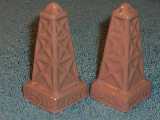 1957 Celebration Oil Derricks glazed terra cotta rose